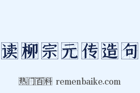 读柳宗元传造句是什么意思的图片